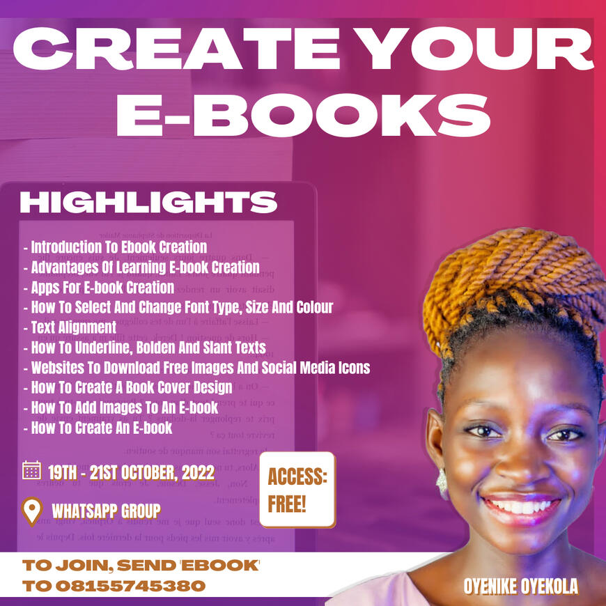 Create Your Ebooks 1.0 Free Online Training